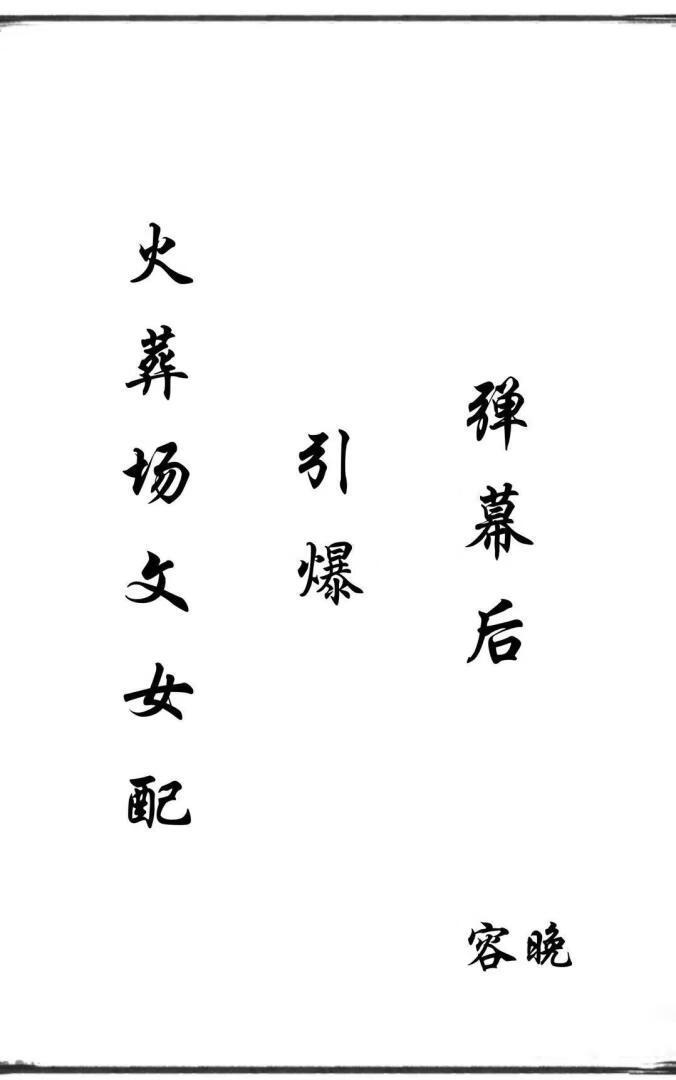 火葬场文女配引爆弹幕后